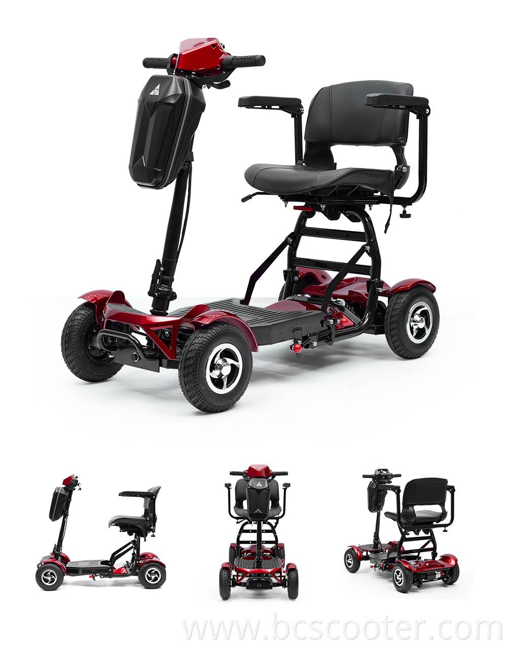 Baichen Bc Ms309 Hot Sell 200w 500w Elderly Mobility Scooter 4 Wheel Electric For Disabled With 7 9 10 13 Wheels